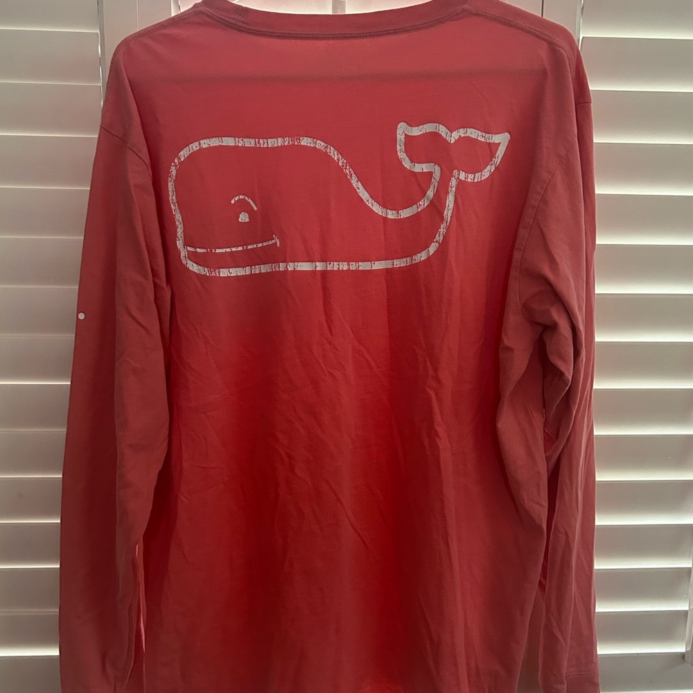 Pink Men’s Vineyard Vines Long-Sleeve Pocket Tee